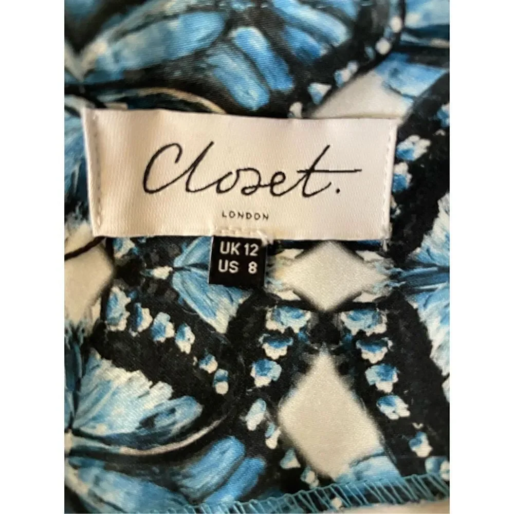 NWT Closet London Cotton‎ Tulip dress in blue, Size 8 - Picture 6 of 8